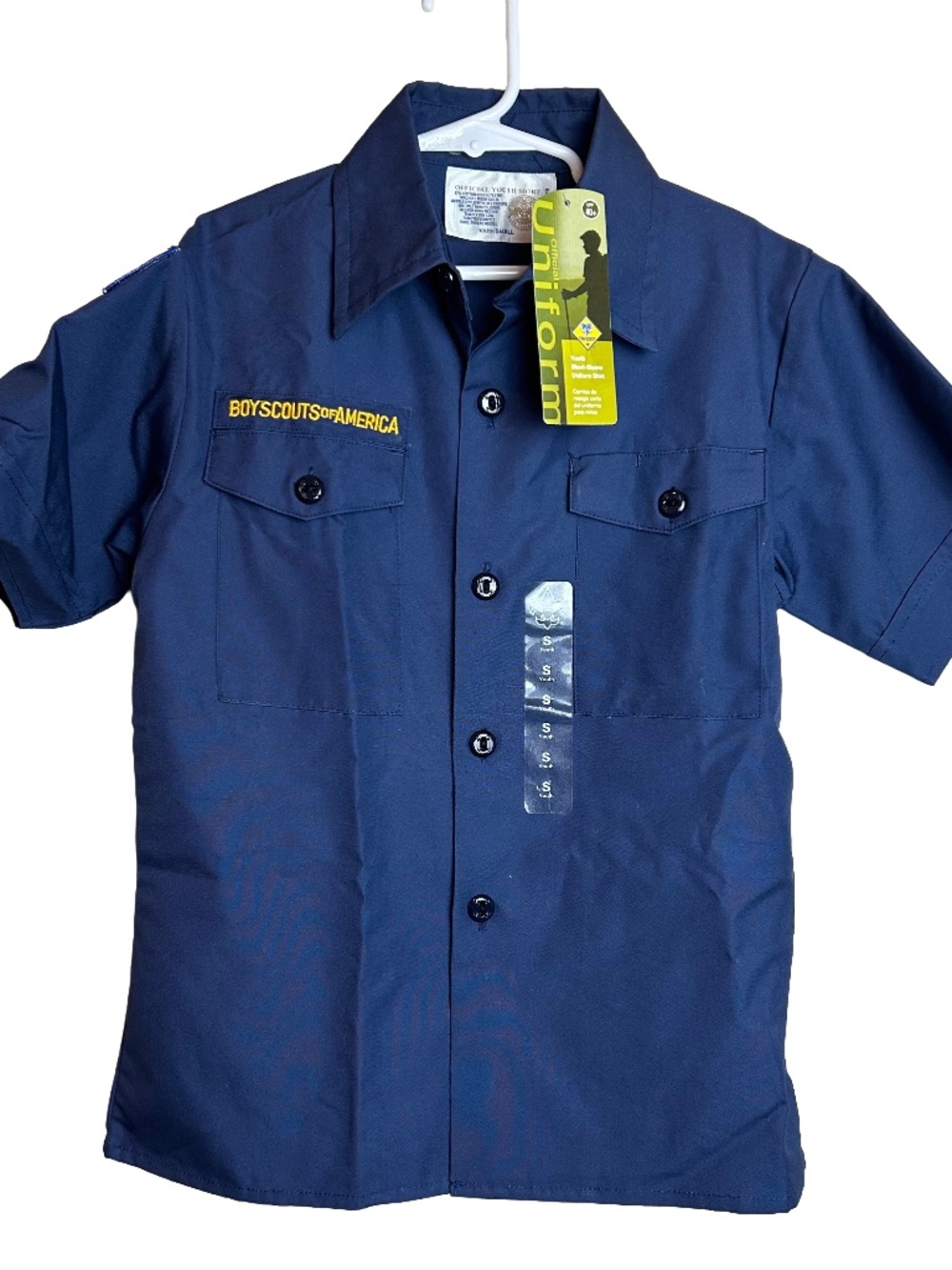 Boy Scouts of America Youth Small Blue Uniform Shirt NWT